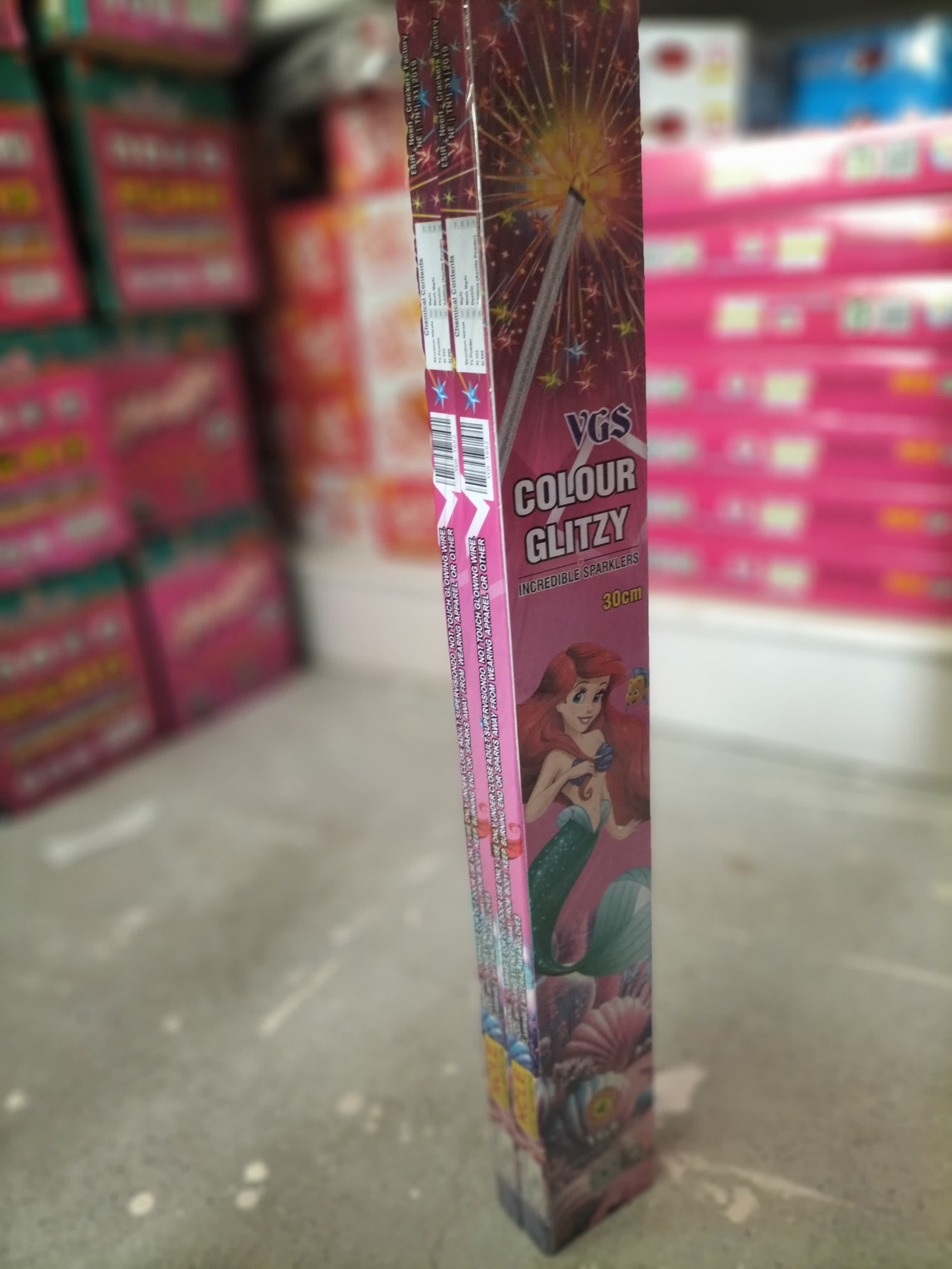 30CM COLOR SPARKLERS ( 2 BOX)